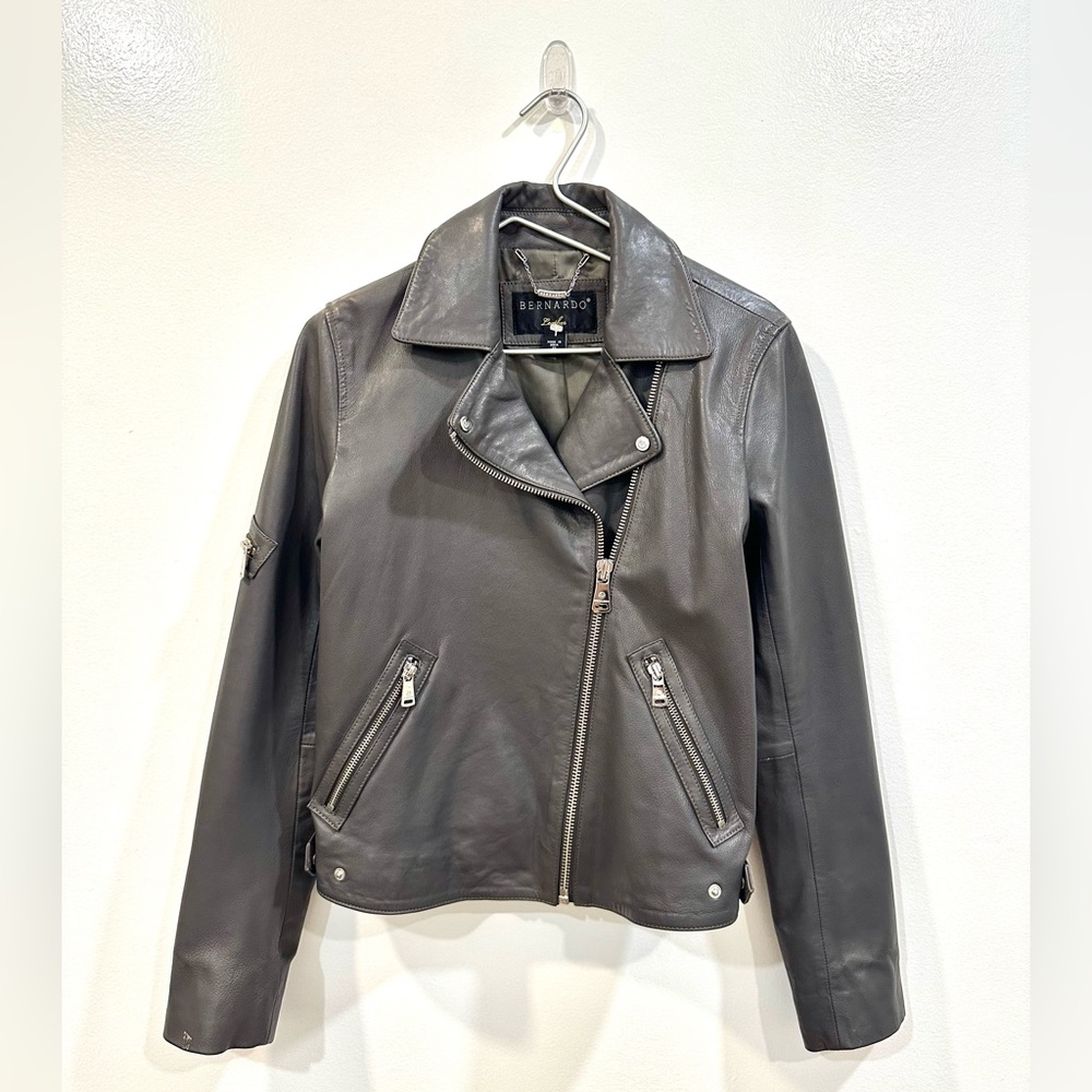 Gray Leather Jacket - image 1